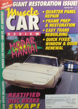 MUSCLE CAR REVIEW 1993 SEPT - VIPER, FAIRLANE 427